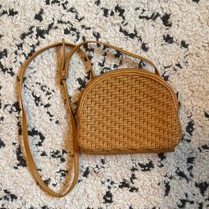 Anthropologie Woven Crossbody Bag in Tan